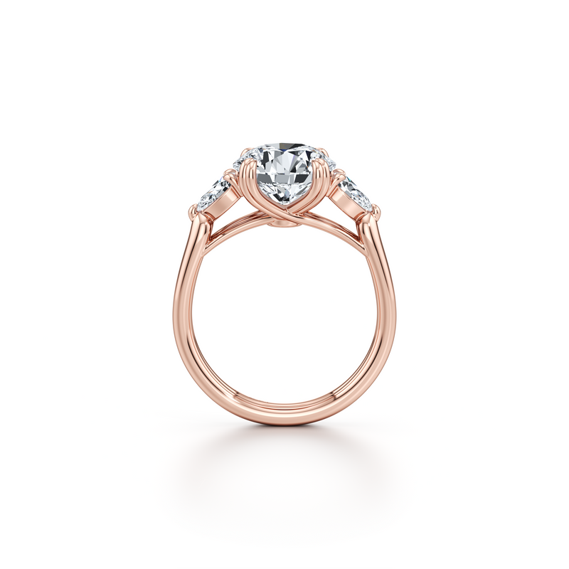 Elle Pear Three Stone Lab Diamond Engagement Ring image 94