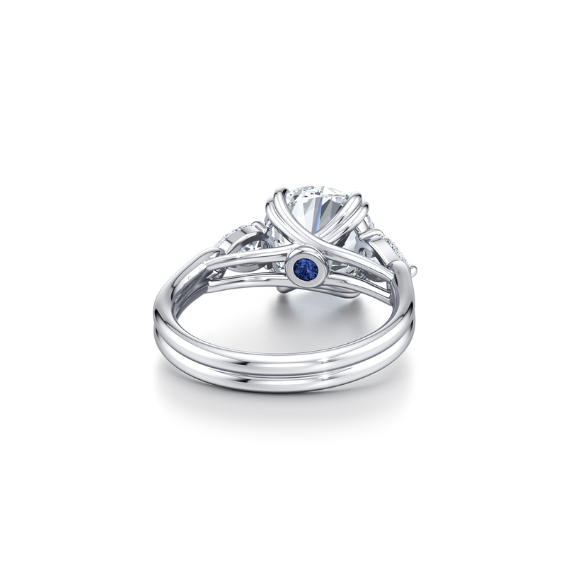 Elle Pear Three Stone Lab Diamond Engagement Ring image 83