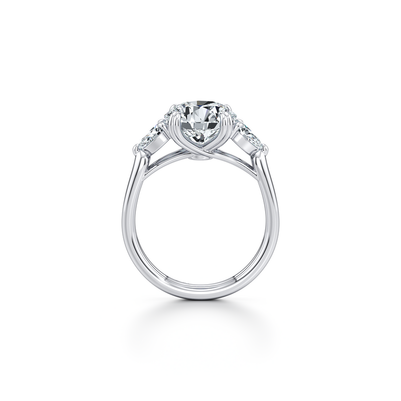 Elle Pear Three Stone Lab Diamond Engagement Ring image 84