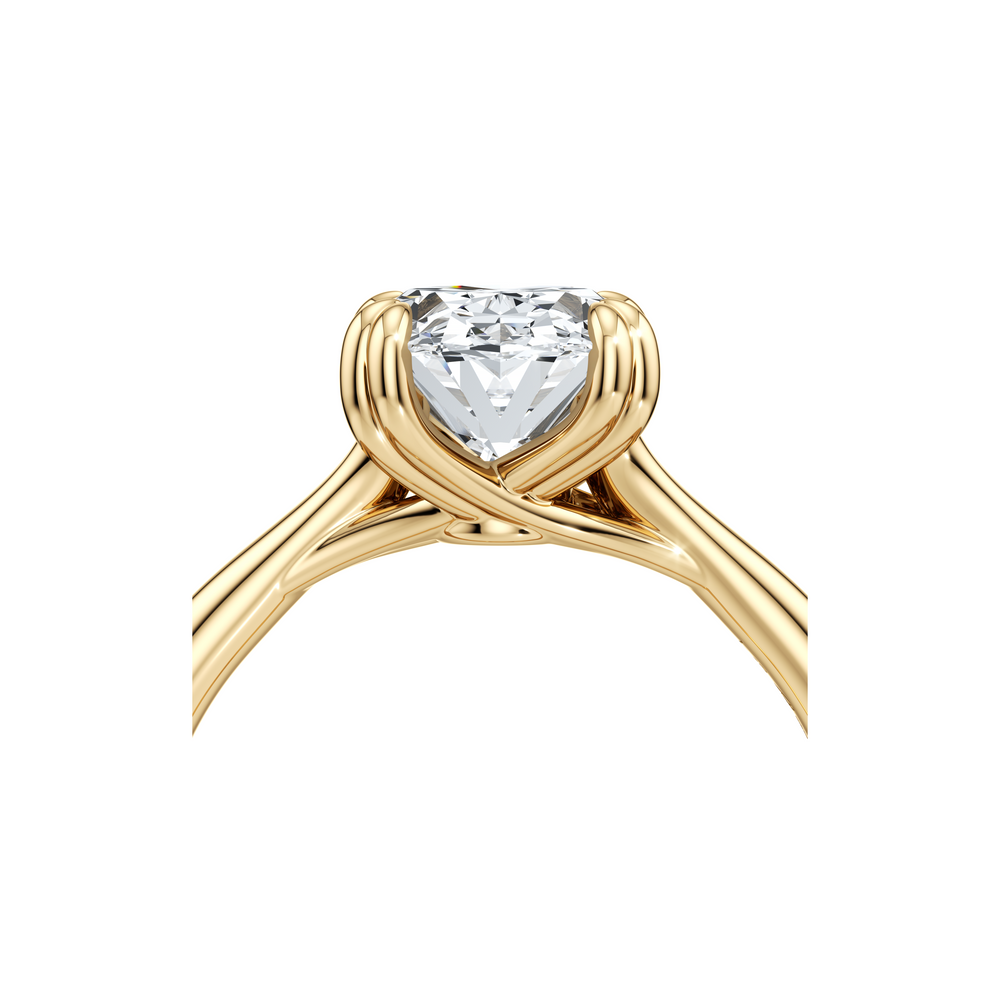 Elle Oval Solitaire Lab Diamond Engagement Ring image 4
