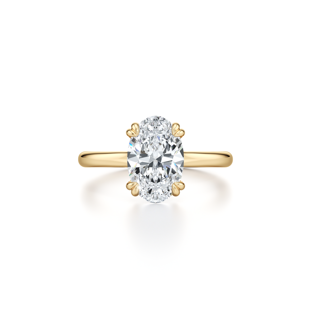 Elle Oval Solitaire Lab Diamond Engagement Ring image 1