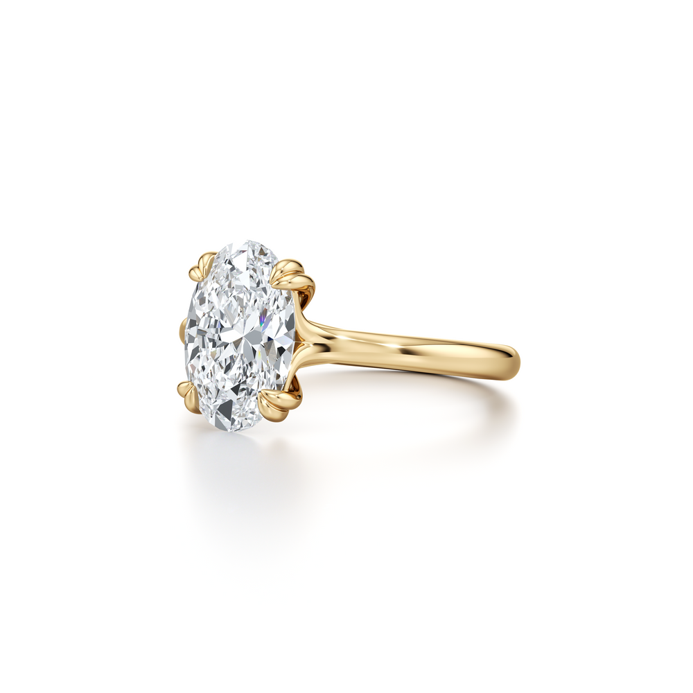 Elle Oval Solitaire Lab Diamond Engagement Ring image 2