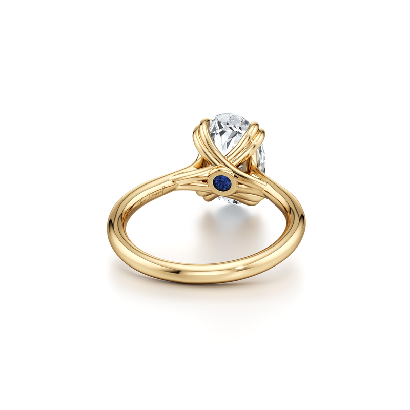 Elle Oval Cut Solitaire Lab Diamond Engagement Ring image 3
