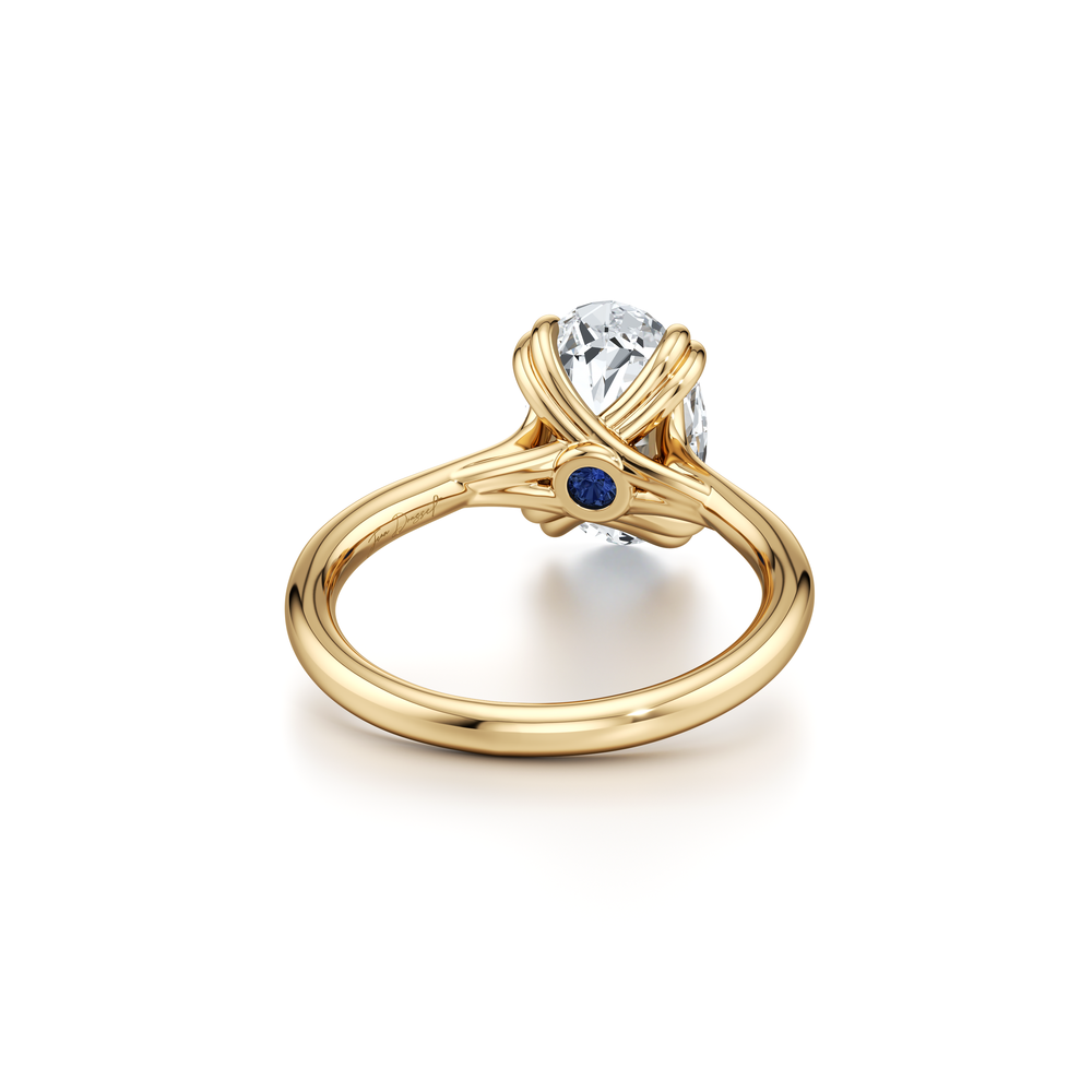 Elle Solitaire Lab Diamond Engagement Ring image 3