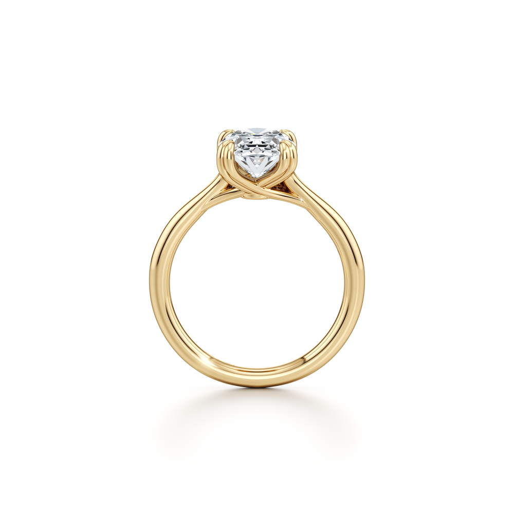 Elle Oval Solitaire Lab Diamond Engagement Ring image 3