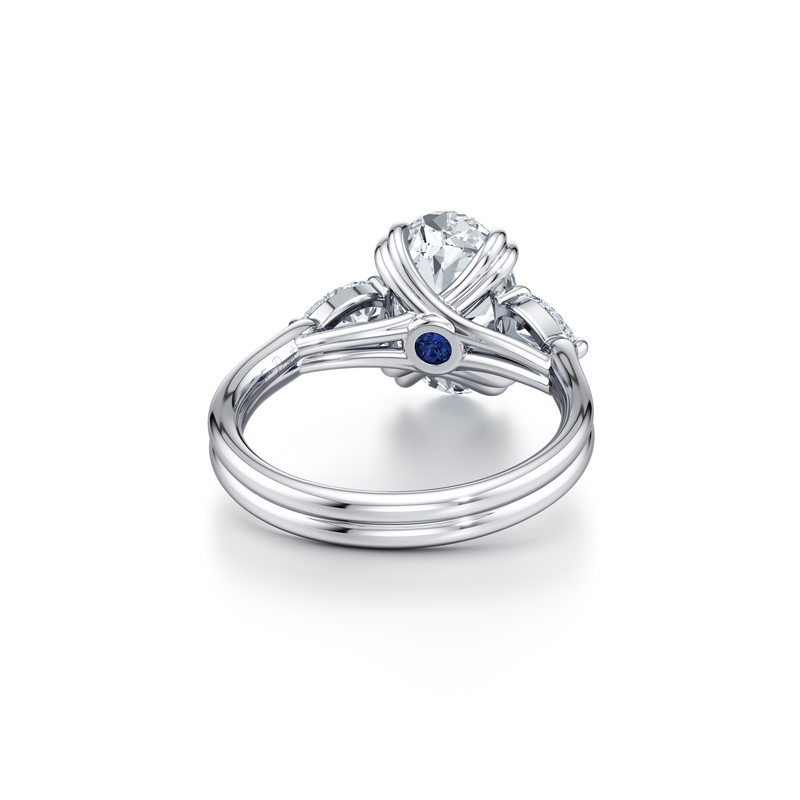Elle Pear Three Stone Lab Diamond Engagement Ring image 18