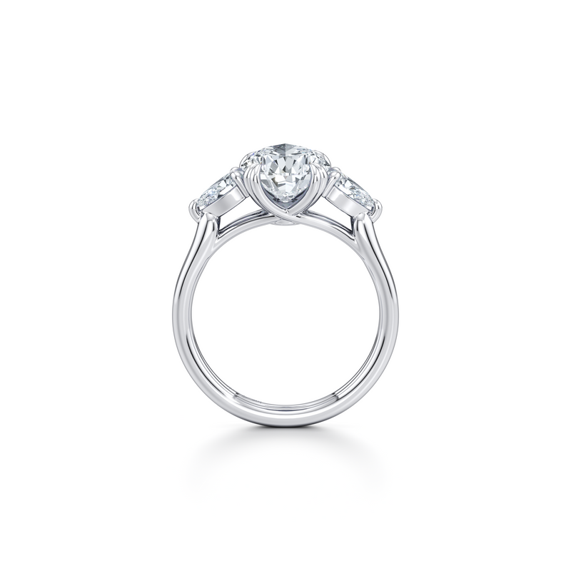 Elle Pear Three Stone Lab Diamond Engagement Ring image 104