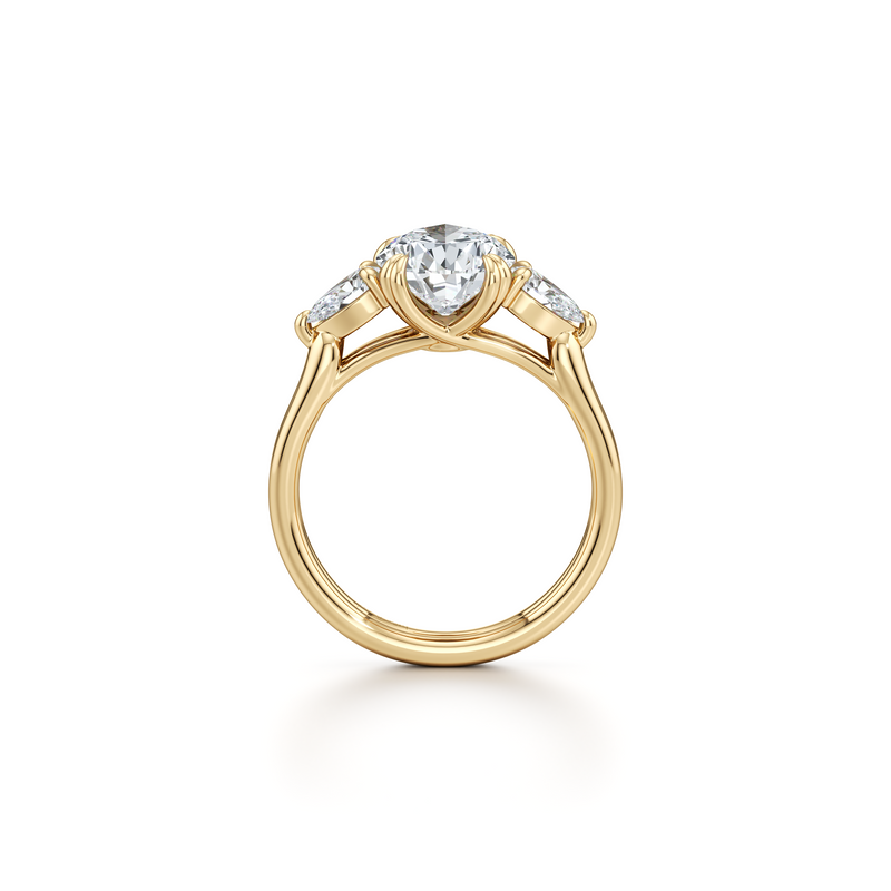 Elle Pear Three Stone Lab Diamond Engagement Ring image 109