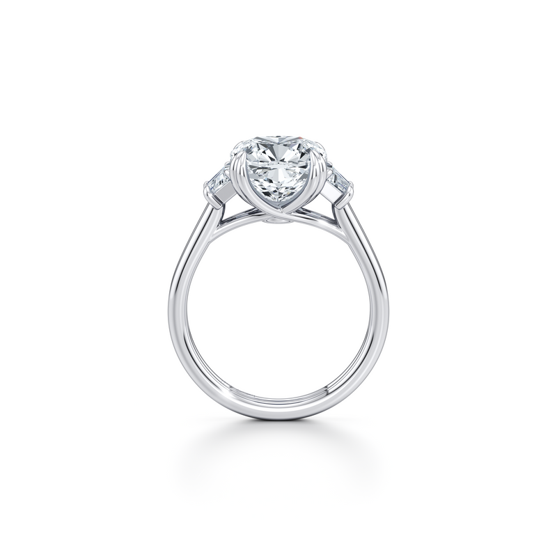 Elle Trapezoid Three Stone Double Lab Diamond Engagement Ring image 24
