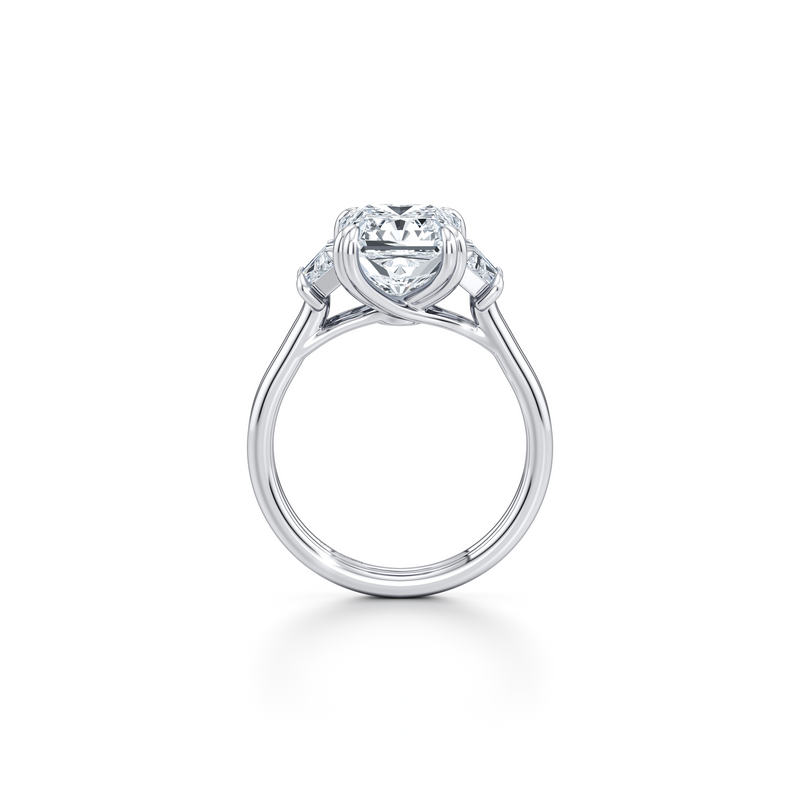 Elle Trapezoid Three Stone Double Lab Diamond Engagement Ring image 64
