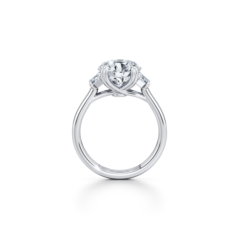 Elle Trapezoid Three Stone Double Lab Diamond Engagement Ring image 9