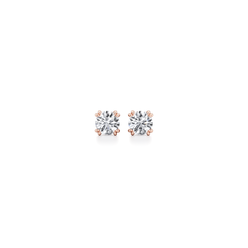 Elle Round Brilliant Lab Diamond Studs image 15