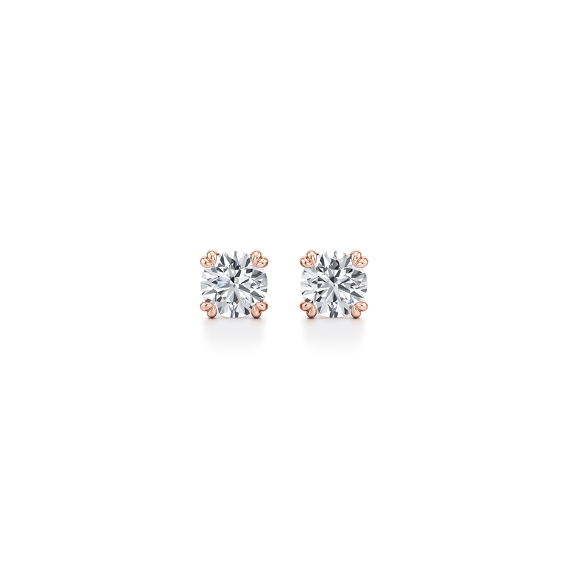 Elle Round Brilliant Lab Diamond Studs image 3
