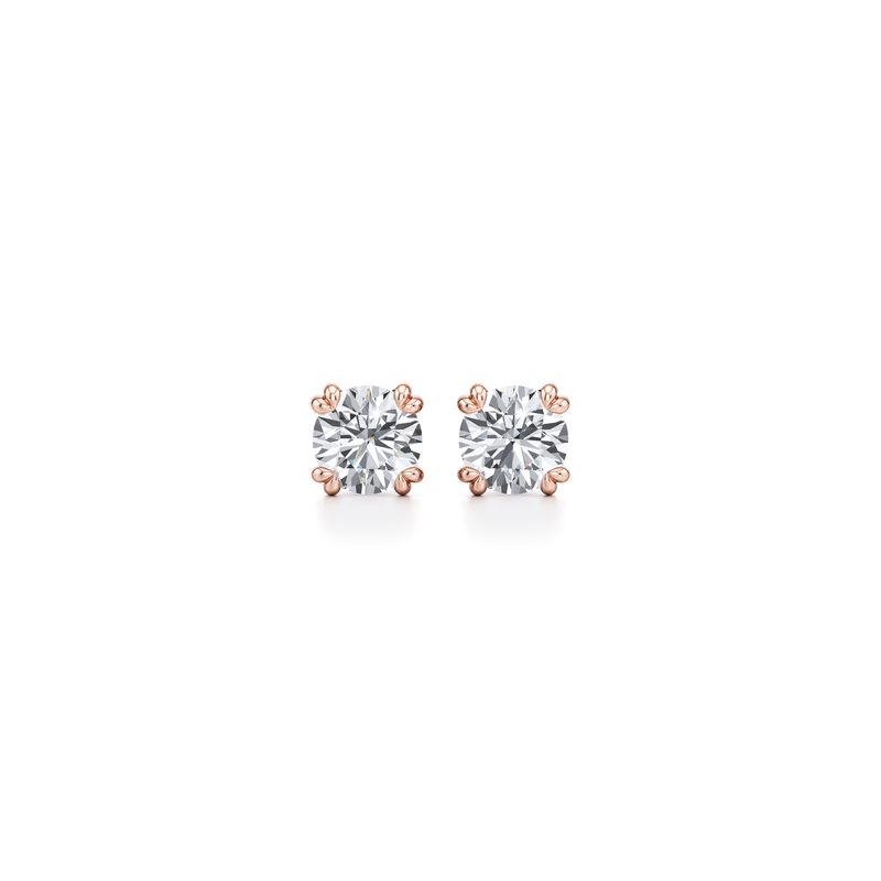Elle Round Brilliant Lab Diamond Studs image 11