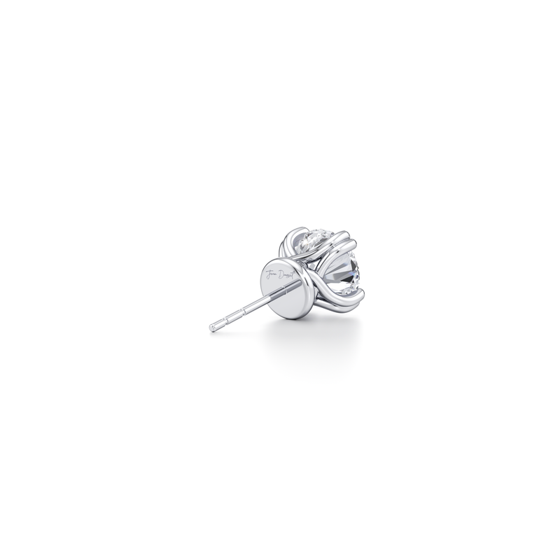 Elle Round Brilliant Lab Diamond Studs image 3