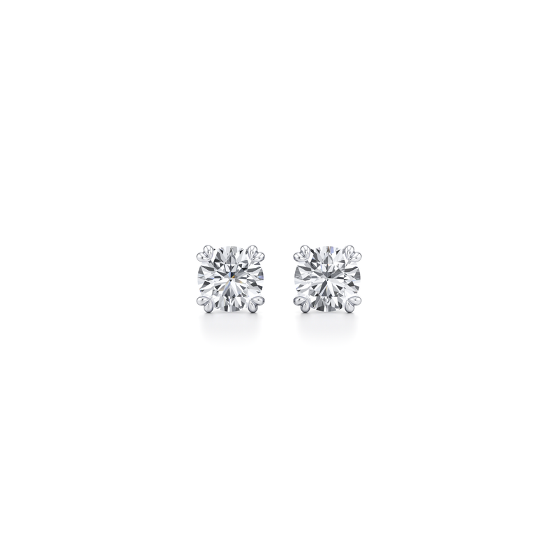 Elle Round Brilliant Lab Diamond Studs image 5