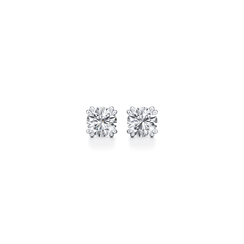 Elle Round Brilliant Lab Diamond Studs image 9