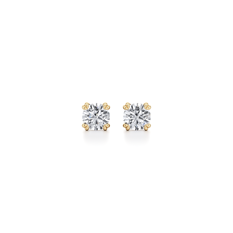 Elle Round Brilliant Lab Diamond Studs image 2