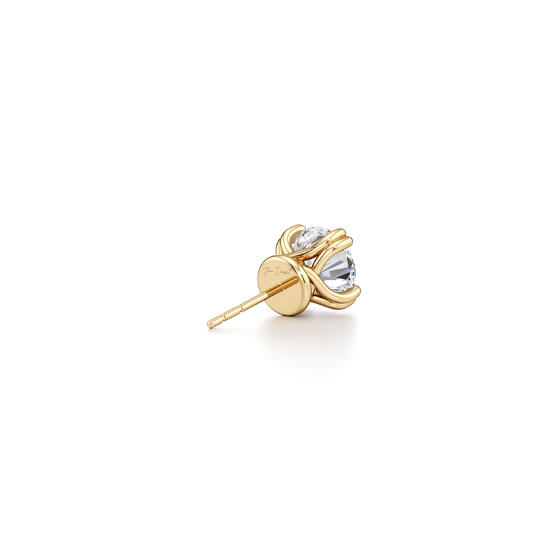 Elle Round Brilliant Lab Diamond Studs image 6