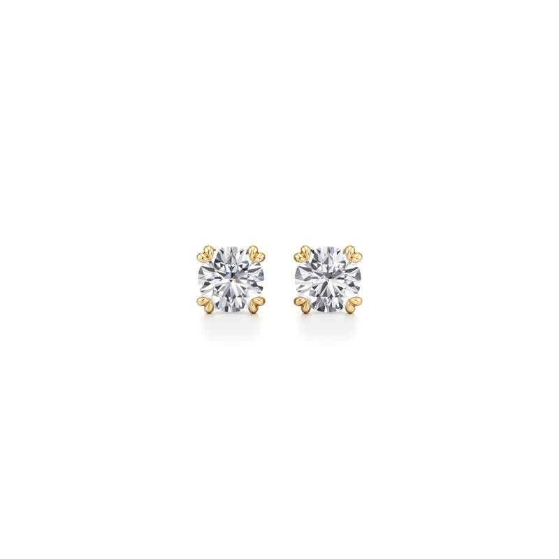Elle Round Brilliant Lab Diamond Studs image 6