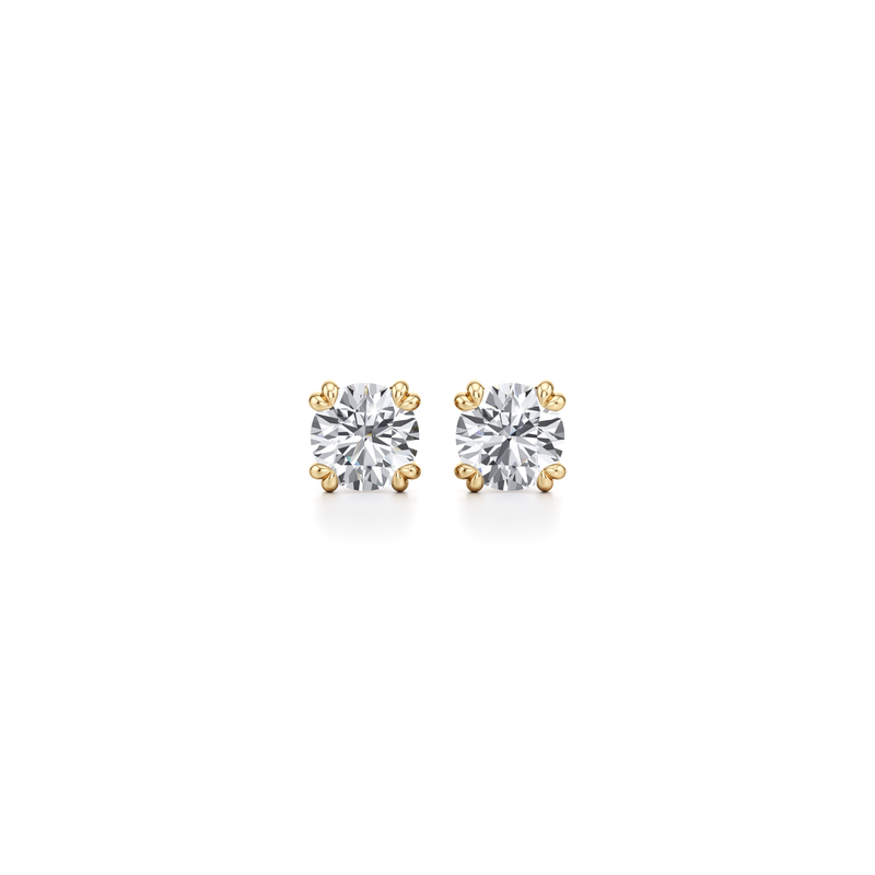 Elle Round Brilliant Lab Diamond Studs image 10