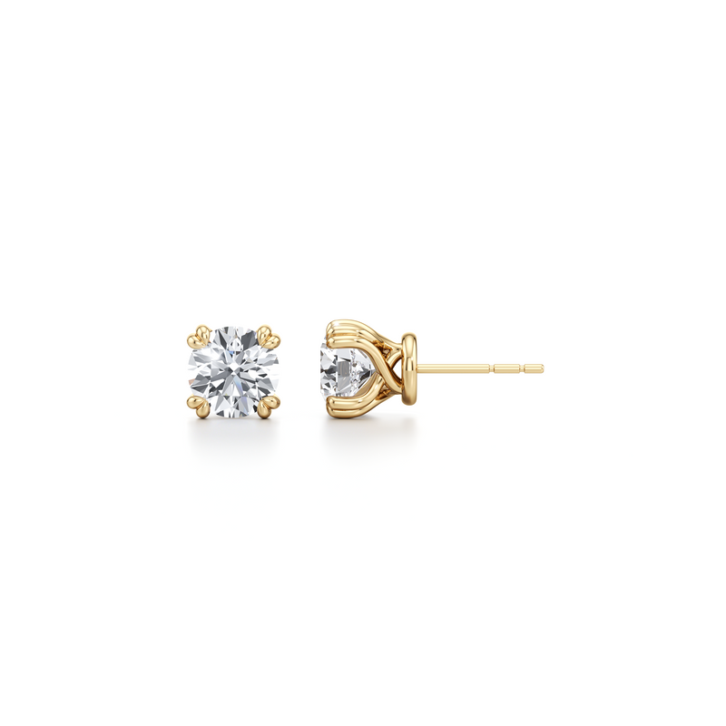 Elle Round Brilliant Lab Diamond Studs image 5