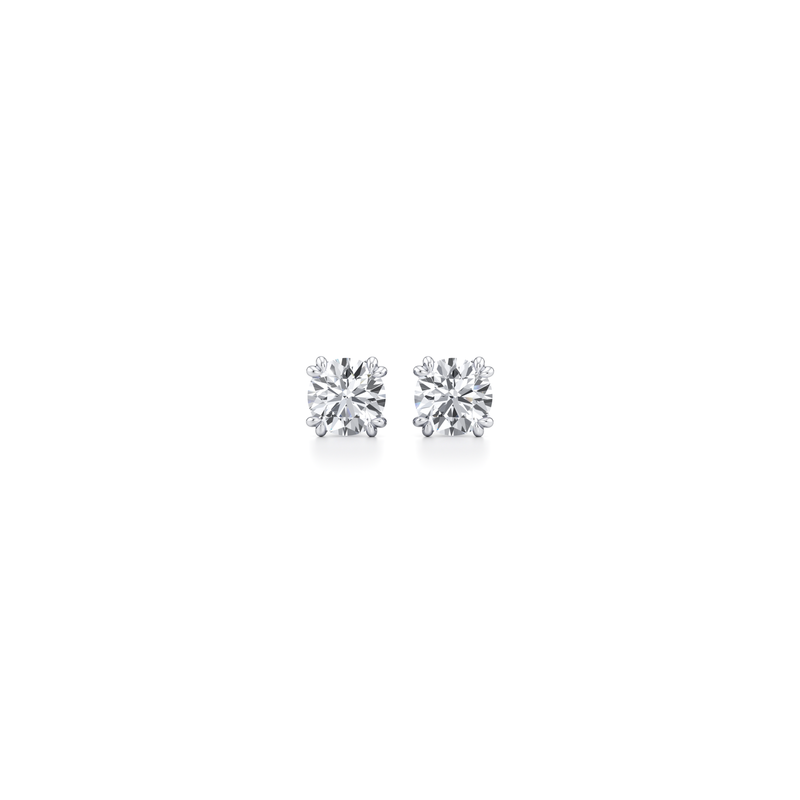 Elle Round Brilliant Lab Diamond Studs image 13