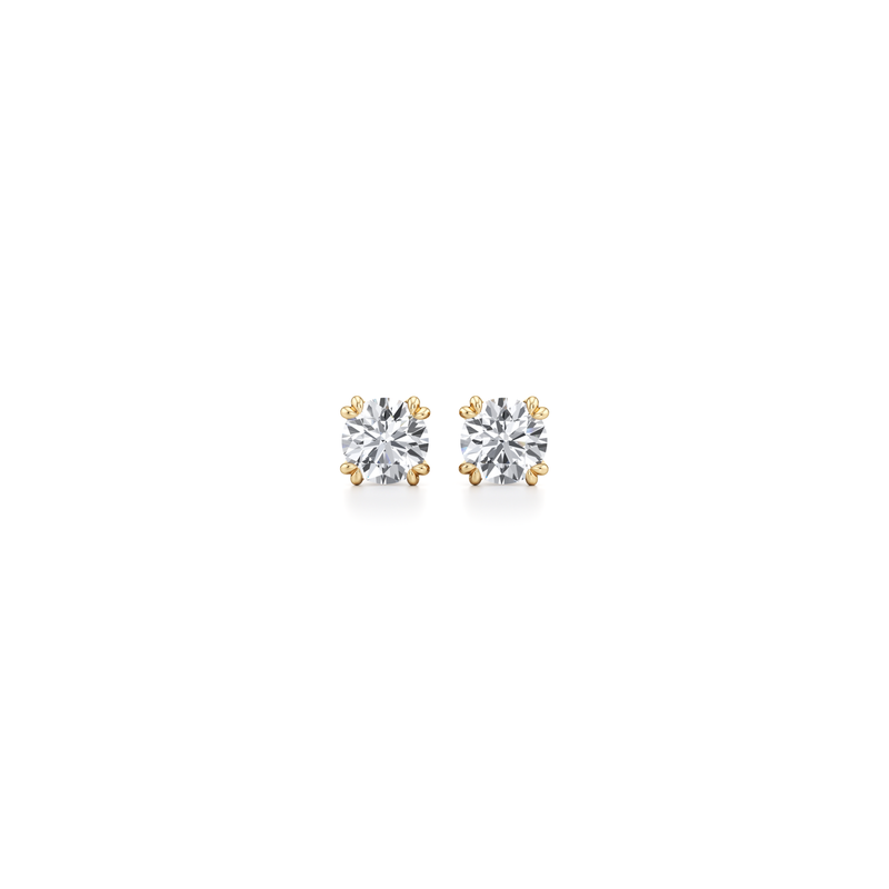 Elle Round Brilliant Lab Diamond Studs image 14