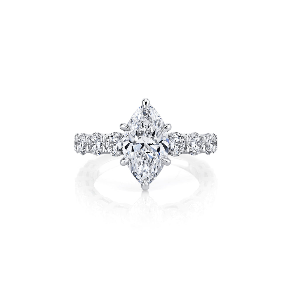 Gwen Marquise Solitaire Lab Diamond Engagement Ring image 1