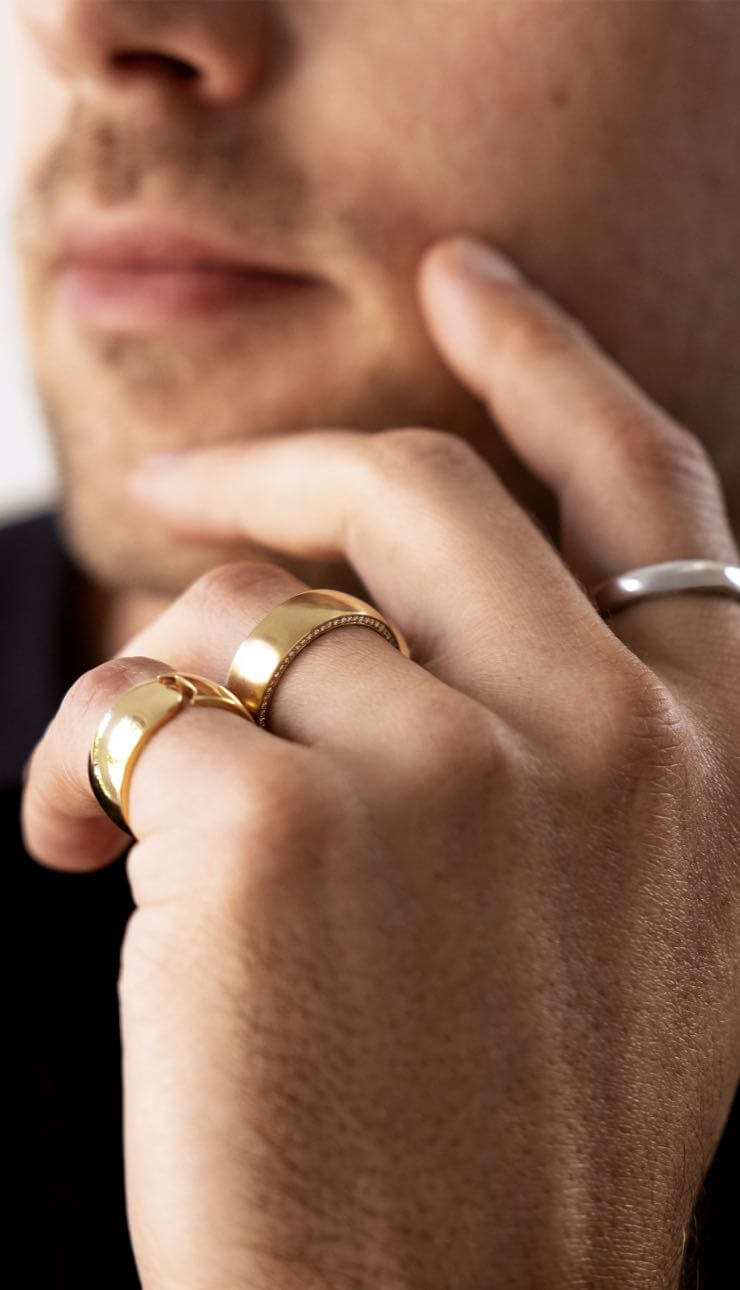 Men's Wedding Bands By Jean Dousset