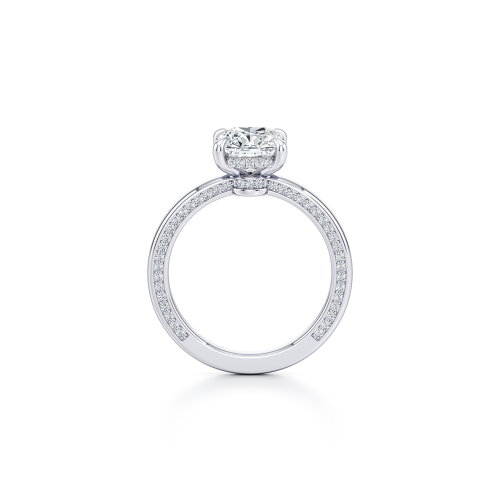 Hayden Cushion Cut Solitaire Lab Diamond Engagement Ring image 4