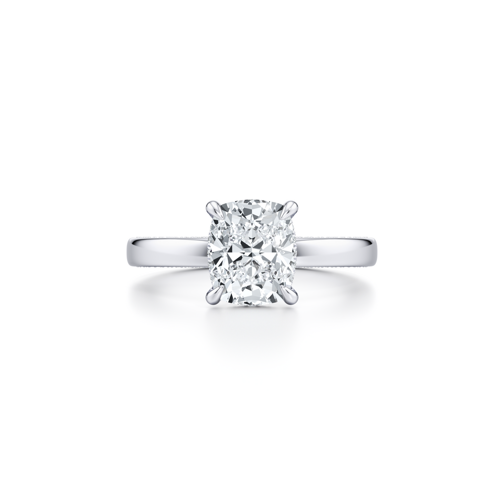 Hayden Cushion Cut Solitaire Lab Diamond Engagement Ring image 1