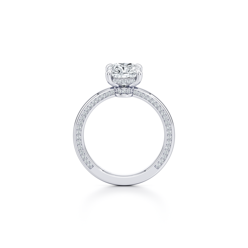 Hayden Cushion Cut Solitaire Lab Diamond Engagement Ring image 4
