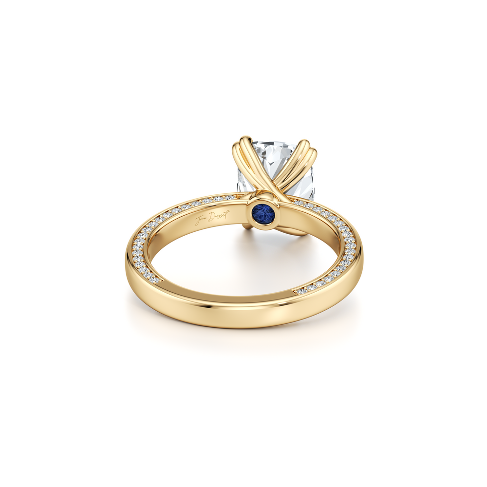 Hayden JD Signature Cushion Cut Solitaire Lab Diamond Engagement Ring image 3