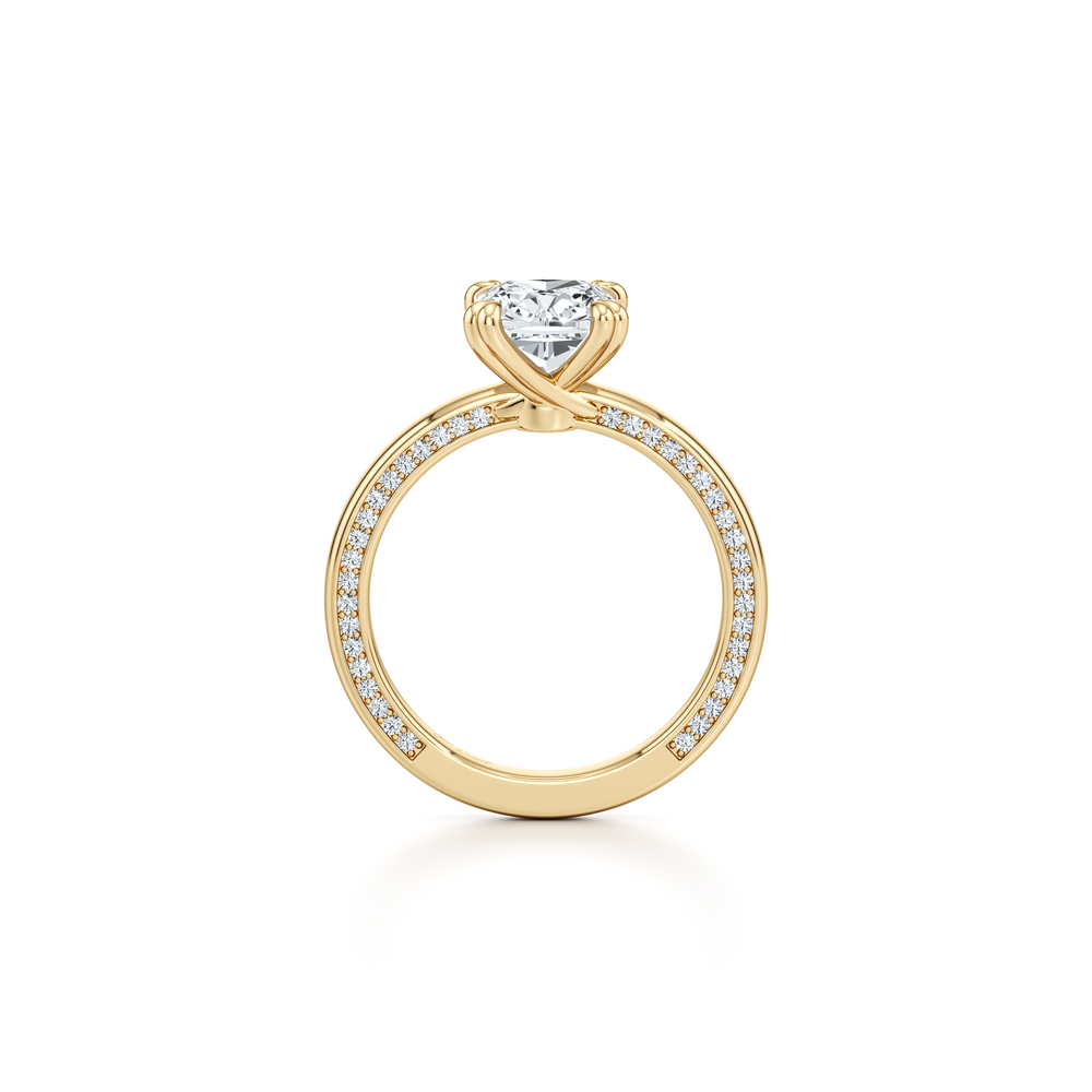 Hayden JD Signature Cushion Cut Solitaire Lab Diamond Engagement Ring image 4