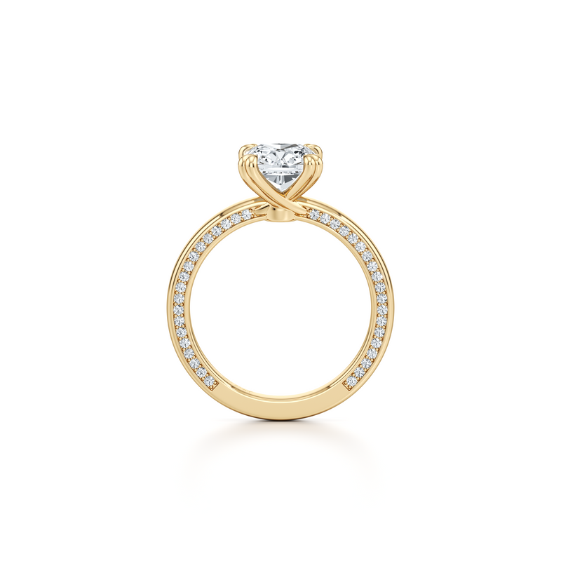 Hayden JD Signature Cushion Cut Solitaire Lab Diamond Engagement Ring image 4