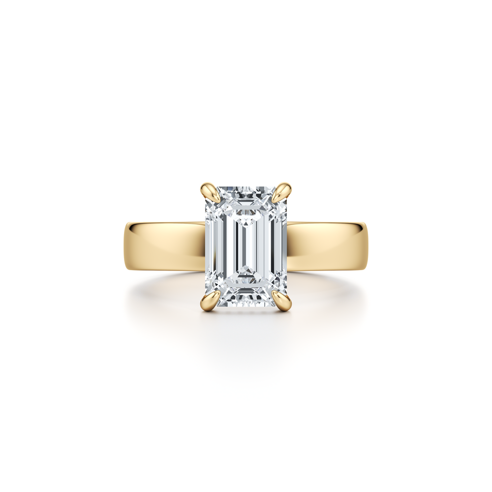 Hayden Emerald Cut Solitaire Lab Diamond Engagement Ring image 1