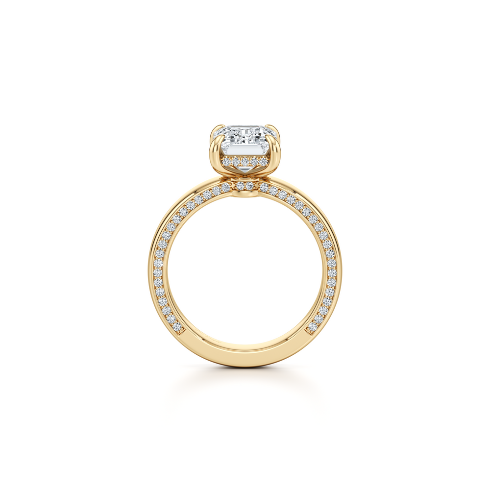 Hayden Emerald Cut Solitaire Lab Diamond Engagement Ring image 4