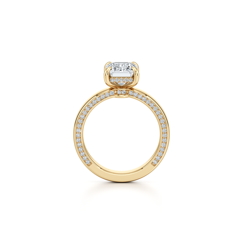 Hayden Emerald Cut Solitaire Lab Diamond Engagement Ring image 4