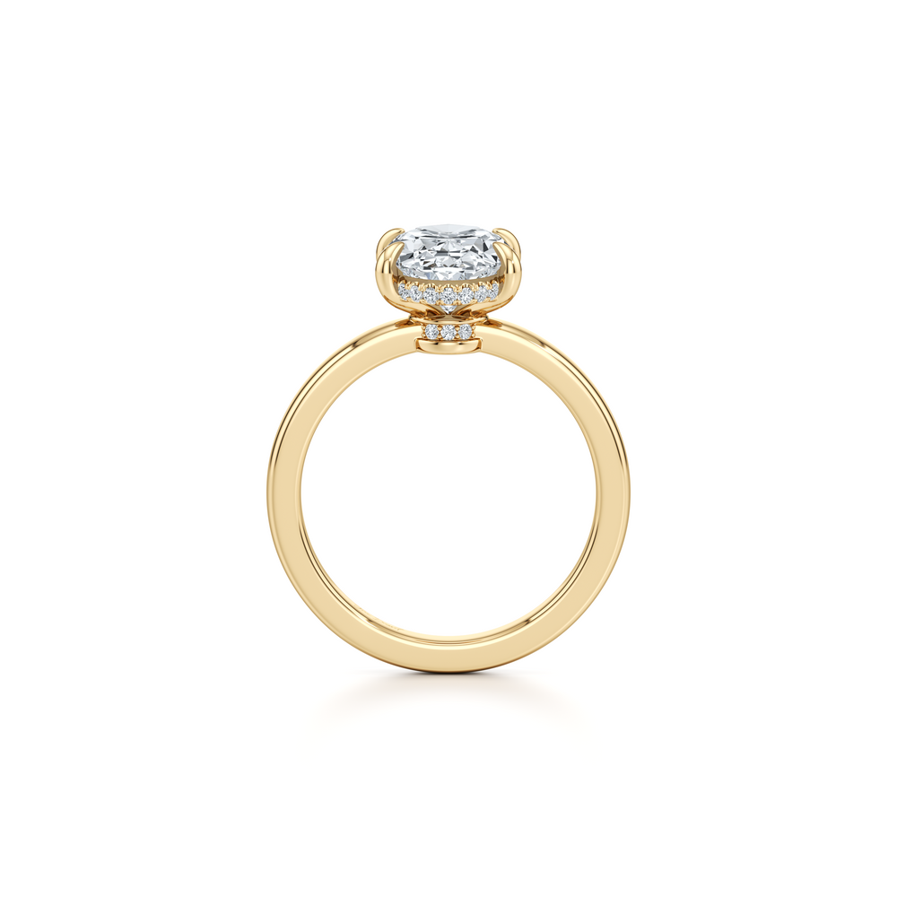 Hayden Oval Cut Solitaire Lab Diamond Engagement Ring image 4