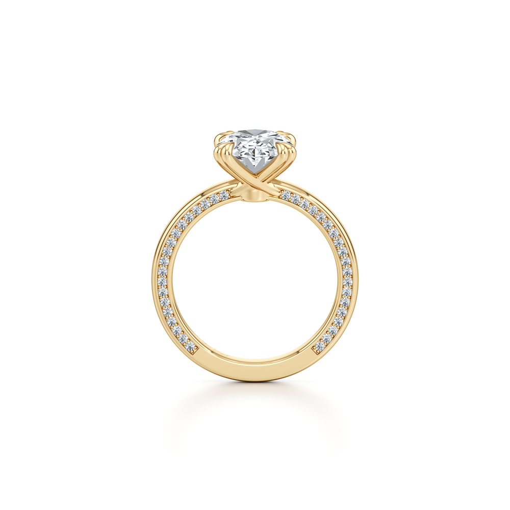 Hayden JD Signature Oval Solitaire Lab Diamond Engagement Ring image 4