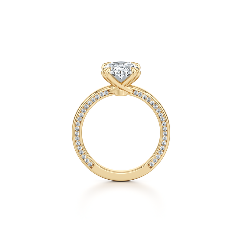 Hayden JD Signature Oval Solitaire Lab Diamond Engagement Ring image 4