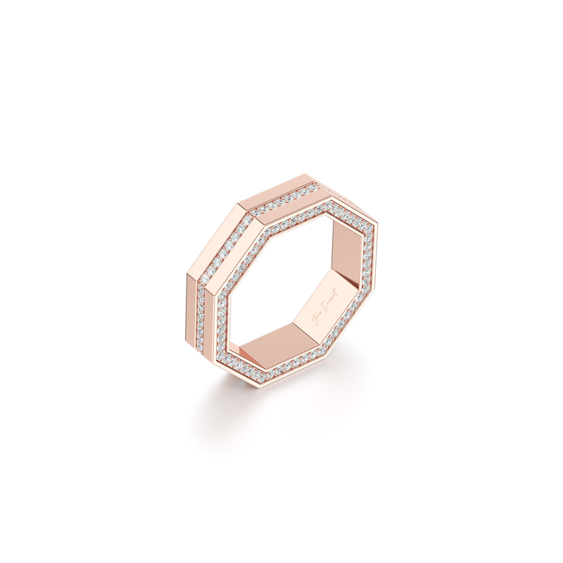 Hayden Pavé Channel Octagon Band image 10