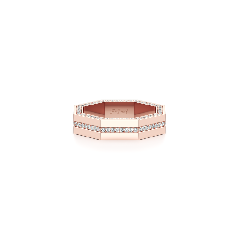 Hayden Pavé Channel Octagon Band image 11
