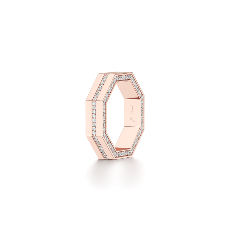 Hayden Pavé Channel Octagon Band image 1