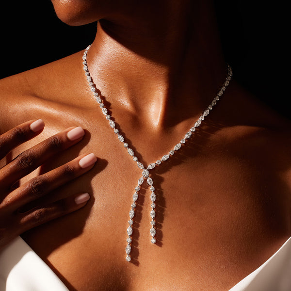 High Jewelry Marquise Cut Detachable Lariat Necklace Jean Dousset