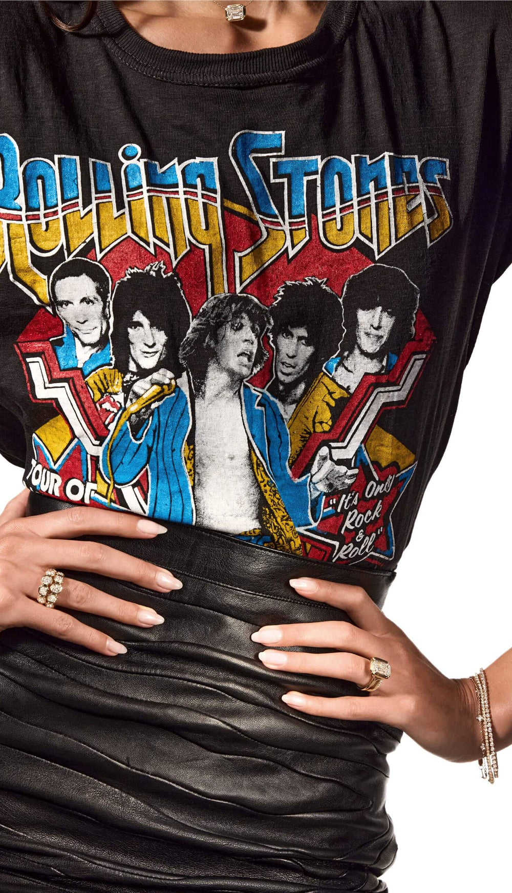 Female model wearing Jean Dousset ready-to-ship lab diamond jewelry in desktop banner