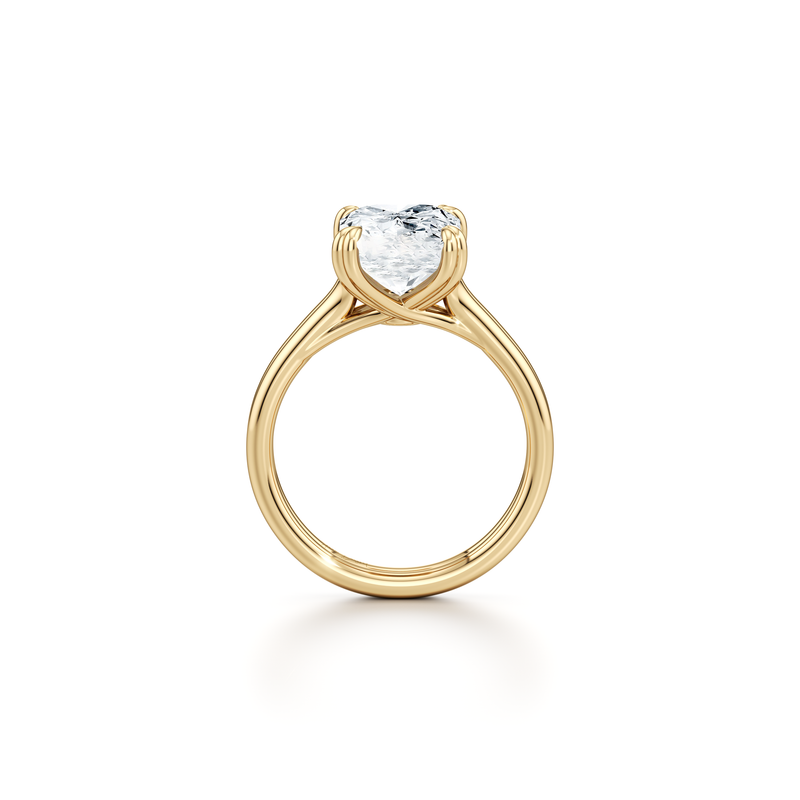 Elle Elongated Cushion Cut Solitaire Lab Diamond Engagement Ring image 4