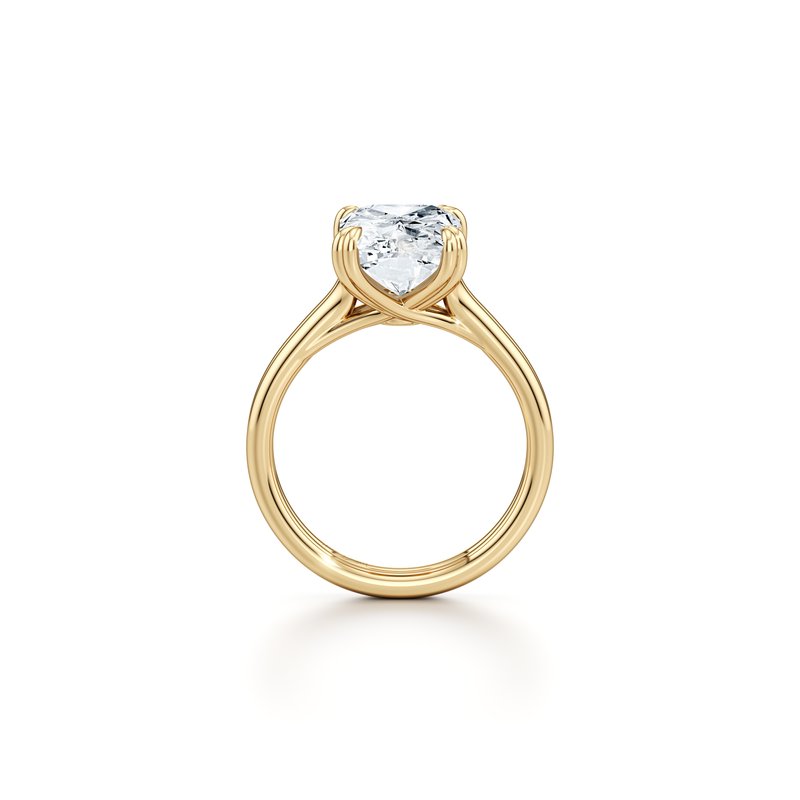 Elle Elongated Cushion Cut Solitaire Lab Diamond Engagement Ring image 4