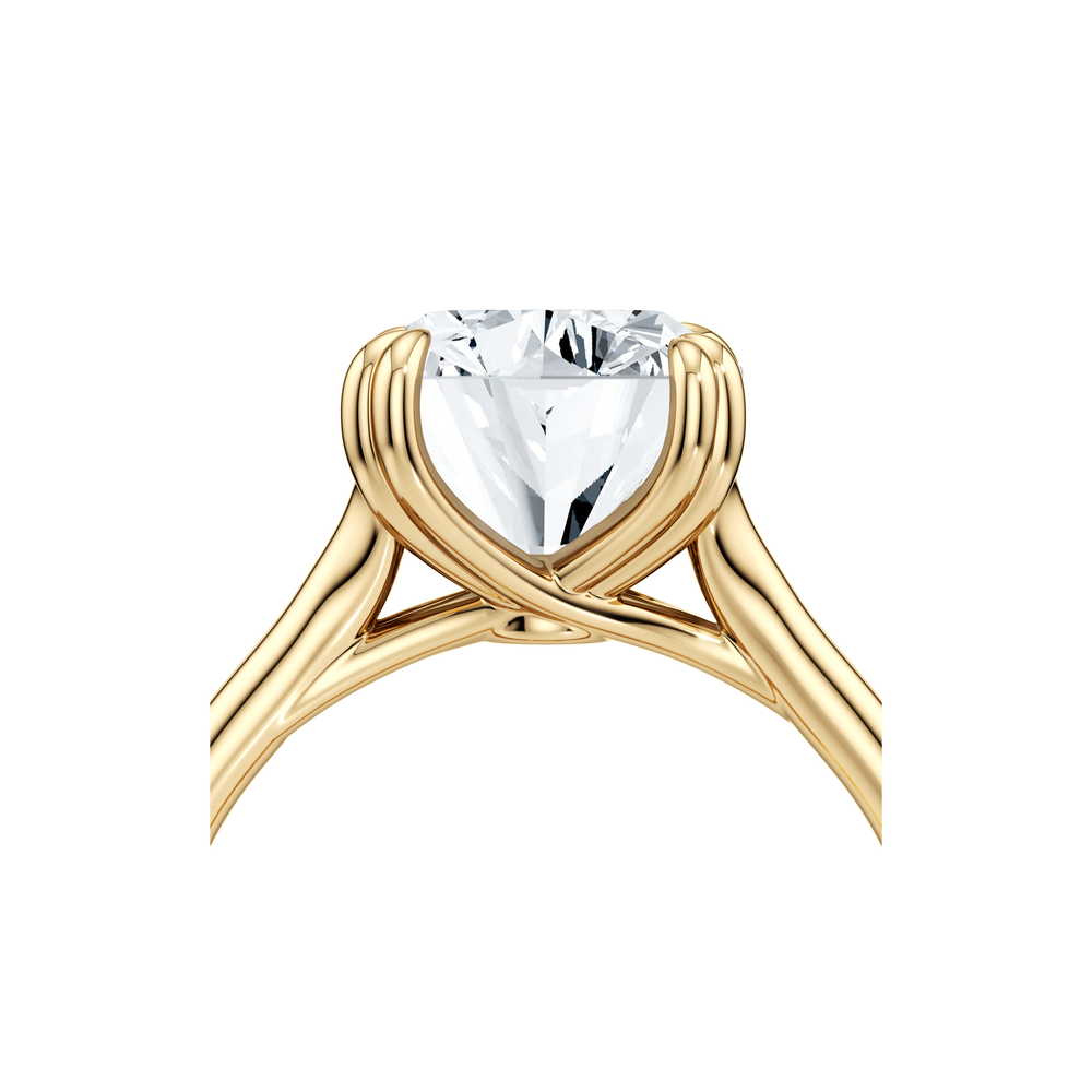 Elle Elongated Cushion Cut Solitaire Lab Diamond Engagement Ring image 5